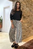 The Scamp Leopard Demi Bloom Pant Ecru